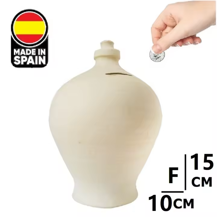 Hucha Artesanal de Barro Natural Hecha a Mano en Andalucía - 1