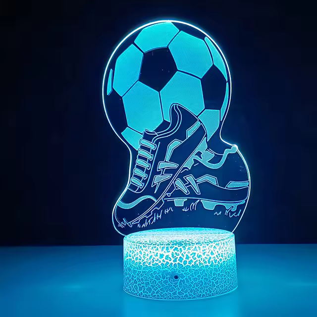 Lámpara 3D Anime Captain Tsubasa Con Luz Nocturna Colorida Para Decoración De Habitación Regalo De Fútbol Iluminación LED Para Fiesta Y Vacaciones - 1