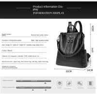Nueva Mochila De Cuero Genuino Moda Para Mujeres Mochila De Viaje Casual De Cuero Suave Gran Capacidad De Almacenamiento Bolsa - details 4