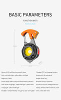 ESMARTER W5143 Linterna Multifuncional De Llave Con Lámpara Para Bicicleta Y Chaqueta Windjacket Torcha Portátil Recargable LED Impermeable De 450 Lúmenes - details 13