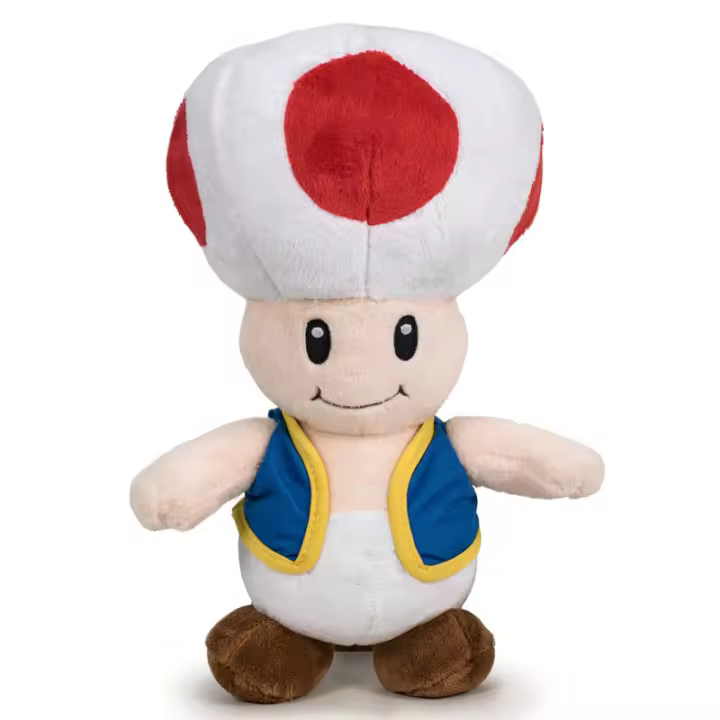 Peluche toad mario bros soft 30cm - 1