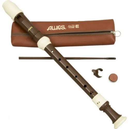 FLAUTA DULCE ALTO-Aulos (709B) Barroca (Plastico) 3 Piezas - 1