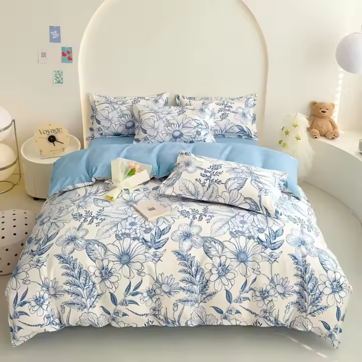Juego de Funda Nórdica 4 Piezas de Algodón Alta Calidad Juego de Ropa de Cama- Dibujo Elegante - Varios Tamaños Disponibles - 1