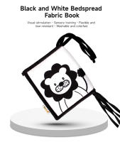 Libro De Tela Suave Para Bebé Juguete De Actividad Sensorial En Negro Y Blanco Alta Contraste Para Cunas Regalos Para Recién Nacidos De 0 a 12 Meses - details 9