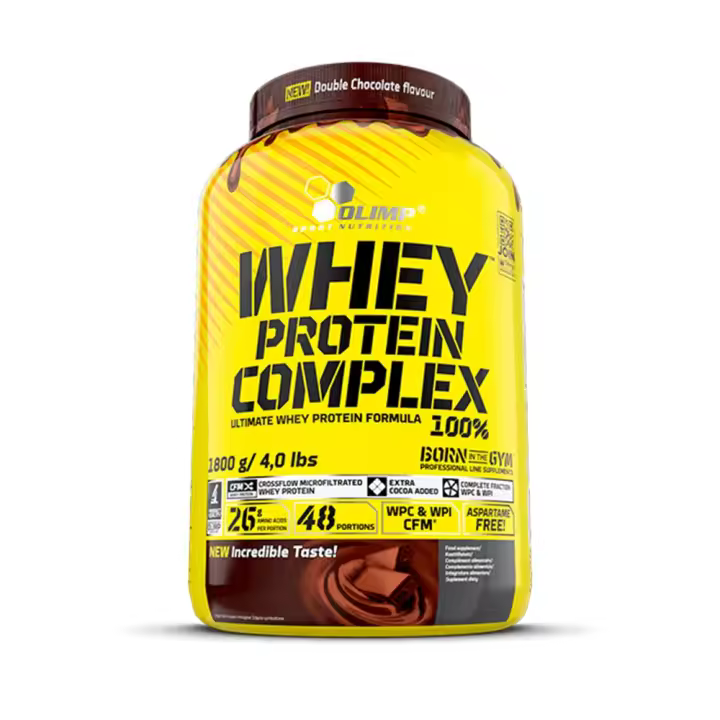 Olimp Sport Nutrition - Whey Protein Complex 100 % 1,8 kg - Proteína de absorción rápida -  Sabor: Doble Chocolate - 1