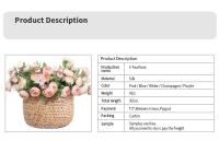 Vasos De Rosas Multicolor Para Decoración Del Hogar Flores Artificiales De Girasol Falsas En Plástico Para Boda Accesorios De Casa Baratas - details 1