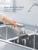 Cepillo De Limpieza Eléctrico Multifuncional Recargable 3 En 1 Para Cocina Baño Y Ventanas Cepillo Rotativo Para El Hogar Material Plástico - details 7