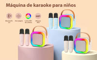 Karaoke 2 Microfonos + Altavoz Mini Karaoke Infantil Inalambrico,ROSA, ENVIO 24H - details 0