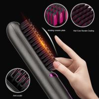 【🏰Corpus Christi】Cepillo Alisador Inalámbrico con Tecnología Iónica - Peine Alisador de Cerámica, Recargable, 3 en 1 (Alisar, Desenredar, Brillo), 30 Segundos Calentamiento, Ideal para Viajes y Cabello Fino - details 4