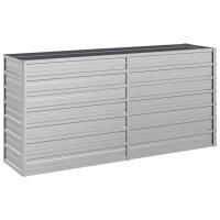 vidaXL Arriate de acero galvanizado plateado Dimensiones 160 x 80 x 77 cm,  100 x 100 x 77 cm,  100 x 100 x 45 cm y mas - details 9