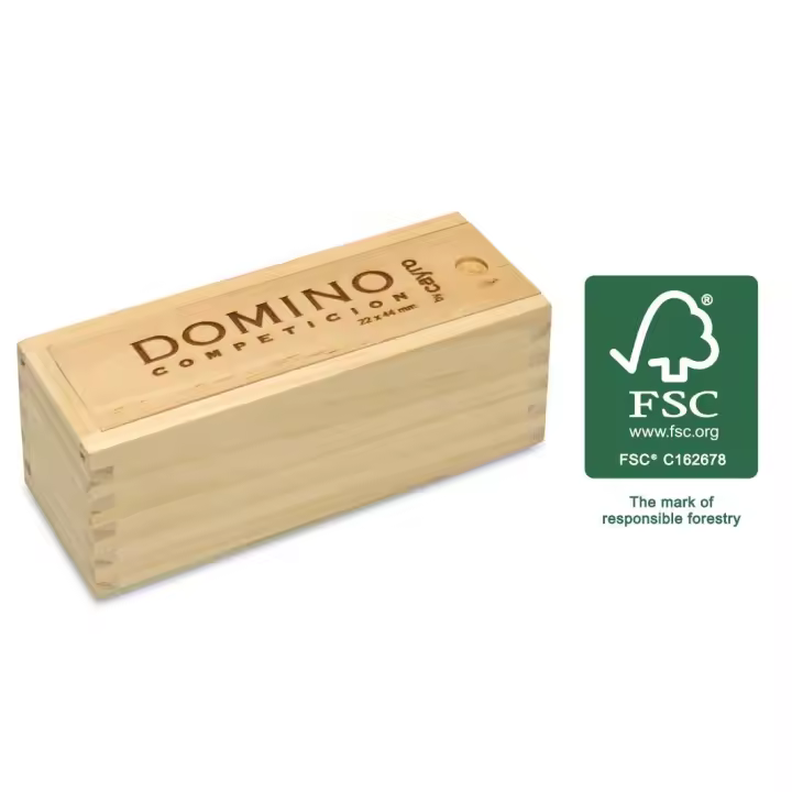 Juego de Dominó Competición Cayro - Caja de Madera (FSC) - Juguete de Mesa Tradicional para Niños y Adultos - 1