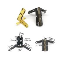 12pc Juego De Bisagras De Resorte Con Tornillo En Forma De L 90 Grados Dorado Cobre Antiguo Para Muebles Caja De Joyas Caja De Relojes - details 0