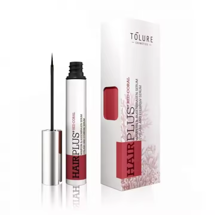 Tolure Cosmetics - Hair Plus Serum Red Coral 3ml Serum Crecimiento Pestañas y Cejas Hairplus - 1