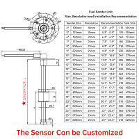 Sensor De Nivel De Combustible AD 100-500MM 0-190ohm 2IN1 Medidor De Nivel De Combustible Con Alarma Pantalla LCD Para Coche Camión - details 11