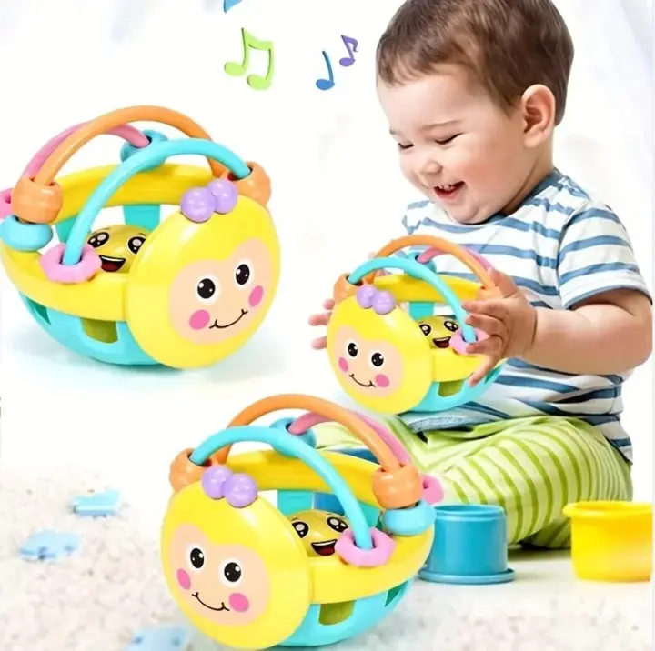 Juguete Para Bebé 10cm Juego De Catch Bola Juguetes Bendy Desarrolla La Inteligencia Recién Nacidos a 12 Meses Plástico Caminador De Bolas Campana Rattle Muñeca - 1