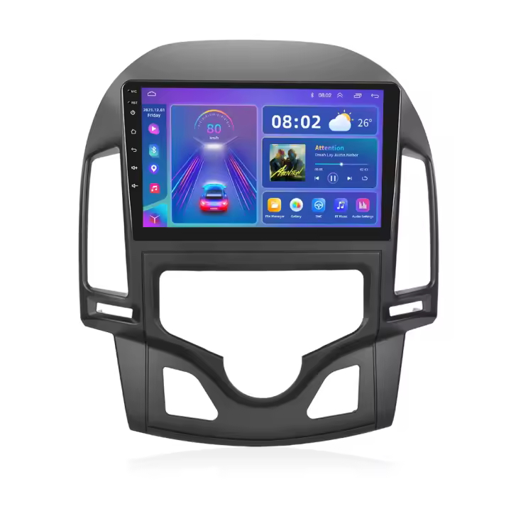 Podofo Radio de coche Android 2 Din para Hyundai i30 2009 Carplay 8+128GB AI Voice WIFI+4G DSP GPS Navegación Multimedia Reproductor de Video - 1