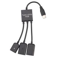 USB 3,1 Tipo C Macho a 2 Dual USB A 2,0 Hembras + Micro-USB 3 en 1 HUB OTG - details 3