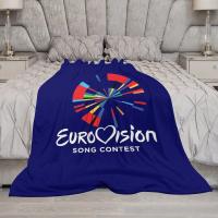 Manta De Viaje Suave Y Térmica Para Eurovision Song Contest Clásico Logo Manta De Verano Para Cama Material Poliéster Pelo De Coral Rectangular Para Adultos - details 7