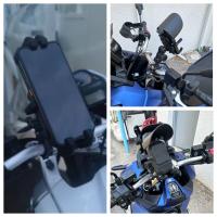 Cargador Inalámbrico Universal Para Moto Soporte De Carga Rápida Doble Antirrobo Y Anti Vibración Montaje En Manillar De Barra - details 9