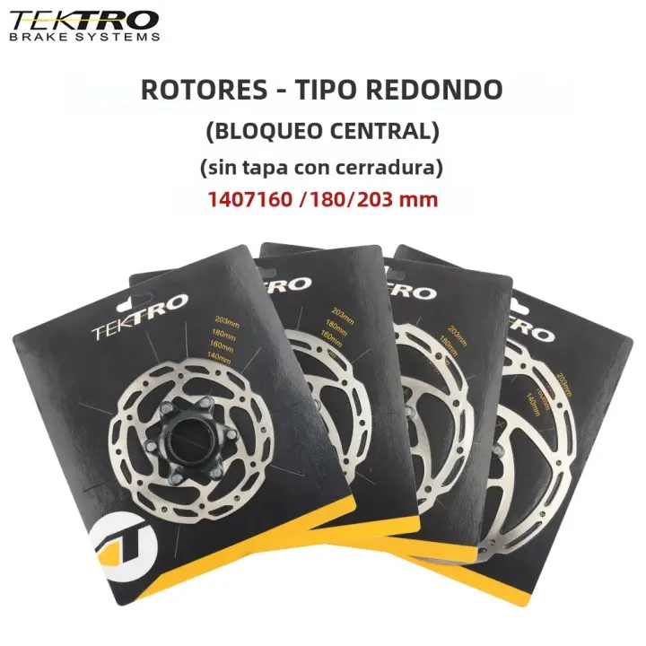 Rueda De Freno De Disco Hydraulico Tektro MTB Para Bicicleta De Montaña Y Carretera Tamaño 140/160/180/203mm Compatible Con Shimano Record - 1