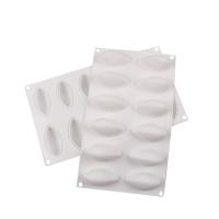 Molde De Silicona Para Pasteles 12 Cavidades Forma De Quenelle Herramienta Para Decorar Pasteles Chocolate Y Mousse Panal Ecológico Y Resistente Al Calor - details 3