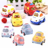 Mini Coche De Dibujos Animados Juguetes Plásticos Modelo Con Retroceso Regalo Educativo Para Niños Y Niñas Camión De Incendio Taxi - details 0