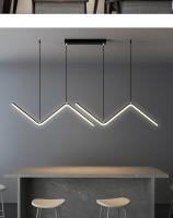 Lámpara Colgante LED Moderna Dorada/Negra Larga Para Restaurante Estudio Cocina Oficina Café Decoración Hogar Lujo Incluye Bombillas - details 12