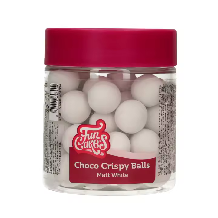 Bolas Crujientes De Chocolate Funcakes - Matt White (130 G) - 1