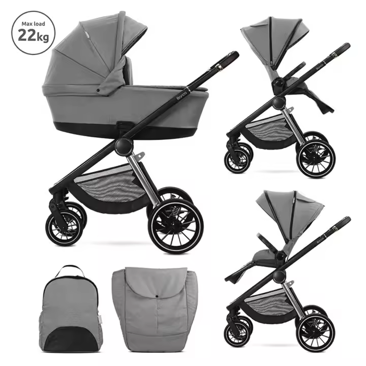 LORELLI Carrito de bebé DUO BIANCA con capazo duro hasta 22 kg de Lorelli - 1
