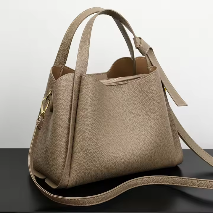 Bolso De Hombro Grande Retro Moda Textura Nueva Bolso De Mochila Portátil Para Mujer Estilo Fashion Sólido Con Bolsillo Para Teléfono - 1