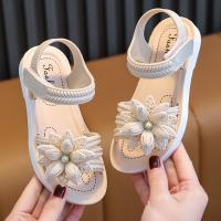 Sandalias De Tobillo Abierto Para Niñas Con Decoración De Flor En Color Sólido Transpirables Y Ligeras Para Uso Interior Exterior Playa - details 3