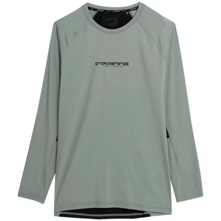 Camiseta marca 4F modelo Tflom156-24S para hombre en color gris - 1