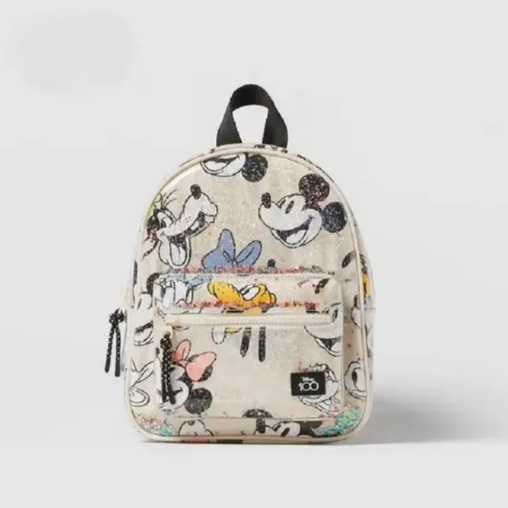 Mochila Disney 2024 Para Niñas Con Diseño De Mickey Translúcido Mini Mochila De Moda Estudiantil Impresión Co-branded Bolsa Escolar Bonita Y Práctica - 1