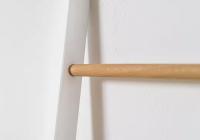 Toallero y Columna de Pie Blanco Mate-Natural 48*159cm Escalera de madera decorativa para colchas de estilo rústico de 6 pies para exhibición, escalera de colcha rústica decorativa pintada - details 3