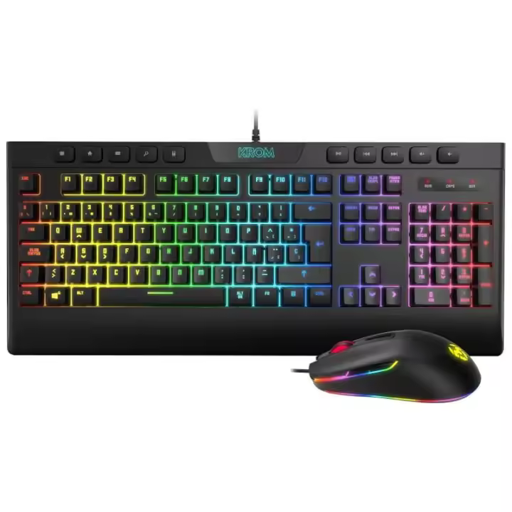 Pack Gaming Teclado Mecánico y Ratón Krom Kalyos RGB - 6400 DPI Switch Rojo - 1