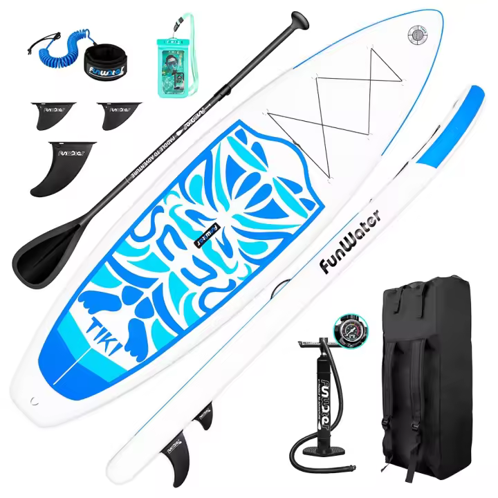 Tabla de paddle FunWater SUPFW27A Ultra-Light Stand Up de 335*84*15 cm para todos los niveles de habilidad con accesorios premium de tabla de paddle, cubierta cómoda antideslizante para jóvenes y adultos. - 1