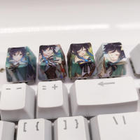 Juego De 4 Keycaps R4 Anime Dibujos Animados Decorativos Para Teclado Mecánico PBT Sublimación Personalizable Accesorios De Computadora - details 3