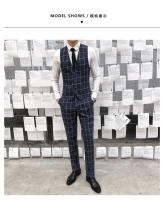 Nueva Moda Traje Tres Piezas Para Hombre Estilo Delgado Casual + Negocios Chaqueta + Pantalones Material Poliéster Adecuado Para Bodas Cuatro Estaciones - details 3