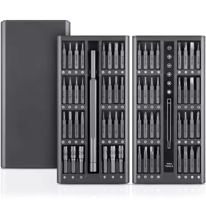 Juego De Destornilladores Precisi\u00f3n 63 En 1 Magn\u00e9tico Phillips Torx Herramientas Profesionales Para Reparaci\u00f3n De iPhone PC Kit De O\u00f1os De Acero Cromo-vanadio Antideslizante - 1