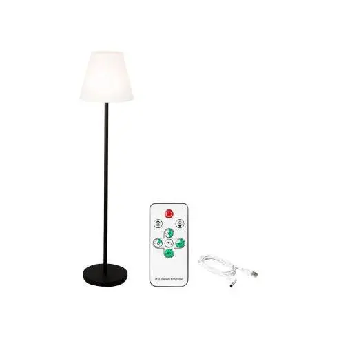 EDM Lámpara de Pie Recargable Blanca y Negra con Mando a Distancia - 90785  Accesorios Lámparas Lámparas Led - 1