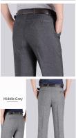 Pantalones Clásicos Para Hombre KOACUS Alta Calidad Malla Suave Estilo Ingles Cintura Alta Casual Negocios Primavera Verano Otoño Talla Ajustable Multicolor - details 8