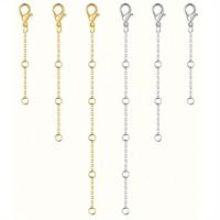 Cadena De Ajuste Con Hebilla De Langosta Y Cola Para Joyería Extension De Collar Accesorios Simples De Metal Galvanizado Color Oro - details 0