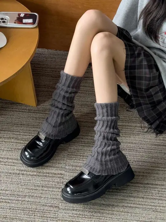 Pareja De Calcetines De Uniforme JK Para Mujer Calcetines Lolita De Bolitas Suaves Y Cómodos De Poliéster Versátiles Con Patrón De Elefante - 1