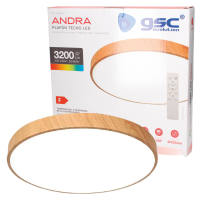 PLAFON DE TECHO LED ANDRA REDONDO EFECTO MADERA GSC EVOLUTION 30W LUZ CCT REGULABLE 3200 LUMENES - INCLUYE MANDO A DISTANCIA - details 4