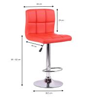 LUTODY - Pack 2 Sillas de Comedor Bar Giratoria 360°, Altura Regulable, Asiento de Cuero Sintético - Silla estilo Moderno para Hogar y Comercio - details 5
