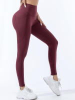 High-Waisted Leggings Para Mujer Yoga Pantalones De Yoga Sensación De Piel Entrenamiento Deportivo Estilo Deportivo Transpirables - details 6