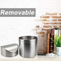 Mini cubo de basura de escritorio con tapa, cubo de basura pequeño cubo de basura interior para escritorio,(12 * 12 * 16,5 cm,) - details 2