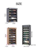 Gabinete De Zapatos Multicapa 10/8/6 Capas Organizador De Tela a Prueba De Polvo Soporte Estantería Para Ahorrar Espacio En El Pasillo Armario De Almacenamiento Para El Hogar - details 10