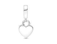 Pandora Moments - Colgante doble de plata de ley con corazón de rosa，Viene con un embalaje de caja de regalo completo. - details 0