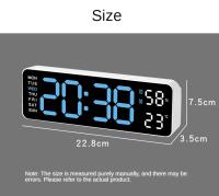 Reloj De Alarma Digital LED Con Mostrador De Temperatura Humedad Y Día Semanal Ajustable Brillo Para Hogar Y Habitación - details 7